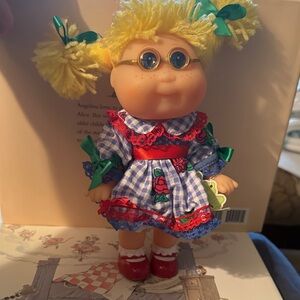 Cabbage Patch Norma Jean Doll with Yellow Hair and Red Shoes